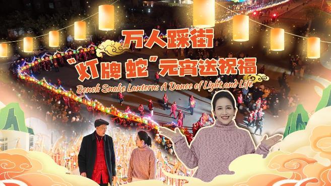 老外看平潭丨萬人踩街，“燈牌蛇”送福
